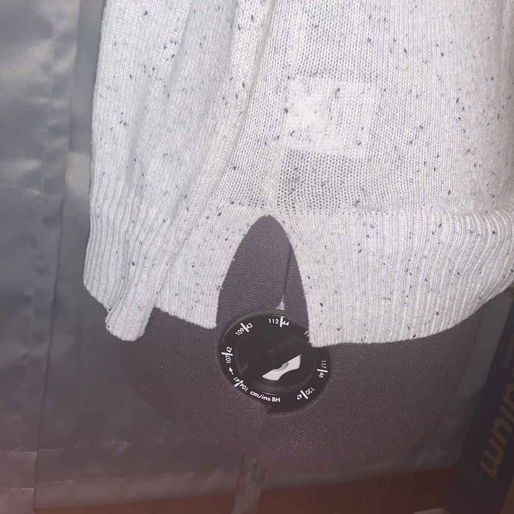 KAREN SCOTT | Cozy‎ Fitted Crossover V-Neck Sweater Gray Black White | XS - Picture 4 of 7